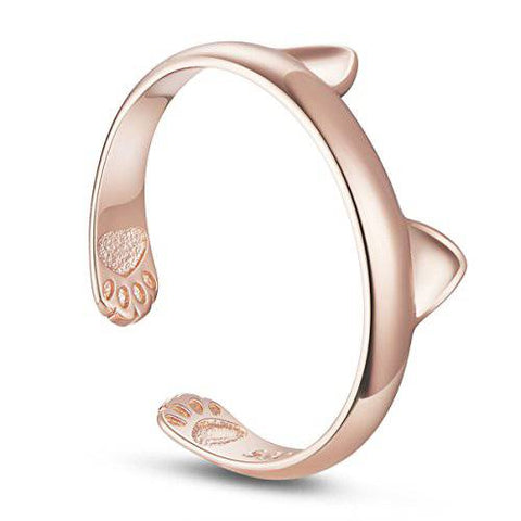 Rose Gold Cat Ear Ring - IndigoPetco.com