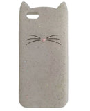 Glitter White "I'm a Cat" iPhone Case & Rose Gold Paw Ring Set - IndigoPetco.com