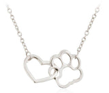 Interlocking Paw Heart Necklace - IndigoPetco.com