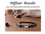 Lava Bead Rainbow Paw Bracelet - IndigoPetco.com