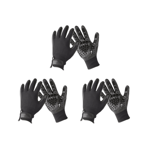 3-Pack Pair of DeShedding Gloves - IndigoPetco.com