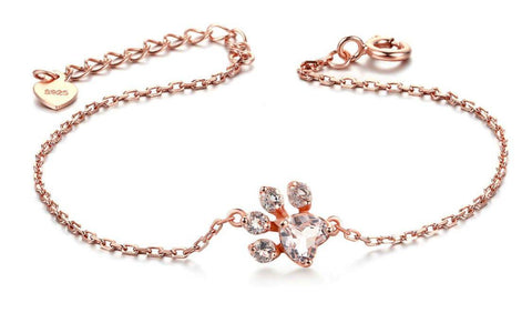 Rose Gold Paw Bracelet