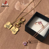 Rose Gold Paw Ring & Necklace Set + BFF Necklace Set - IndigoPetco.com