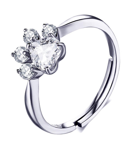 Silver Paw Ring - IndigoPetco.com