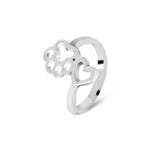 Wrap Around Paw Print and Heart Ring - IndigoPetco.com
