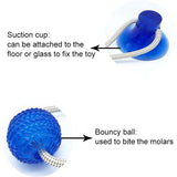 3 Pack Of Suction Cup Dog Tug Toys