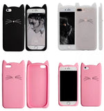 Glitter White "I'm a Cat" iPhone Case & Rose Gold Paw Ring Set