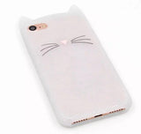 Glitter White "I'm a Cat" iPhone Case & Rose Gold Paw Ring Set