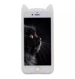 Glitter White "I'm a Cat" iPhone Case & Rose Gold Paw Ring Set