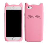 Pink "I'm a Cat" iPhone Case & Rose Gold Paw Ring & Necklace Set