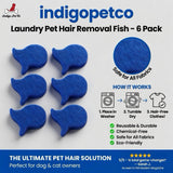 Laundry Pet Hair Removal Fish - 6 Pack - IndigoPetco.com