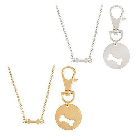 2 Pack of Dog Bone BFF Necklaces for you and your dog!