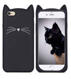 Black "I'm a Cat" iPhone Case & Rose Gold Paw Ring & Necklace Set