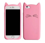 Pink "I'm a Cat" iPhone Case & Rose Gold Paw Ring Set