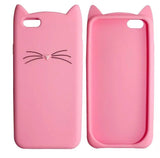 Pink "I'm a Cat" iPhone Case & Silver Paw Wrap Ring Set