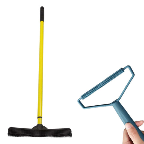 Recycled plastic Pet Hair Removal Brush and Broom Set