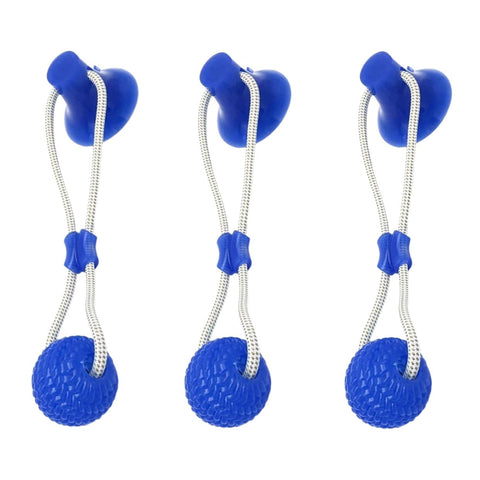 3-Pack Suction Cup Dog Tug Toys