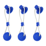 3 Pack Of Suction Cup Dog Tug Toys