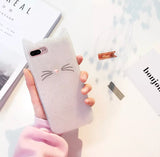 Glitter White "I'm a Cat" iPhone Case