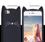 Black "I'm a Cat" iPhone Case & Gold Paw Wrap Ring Set